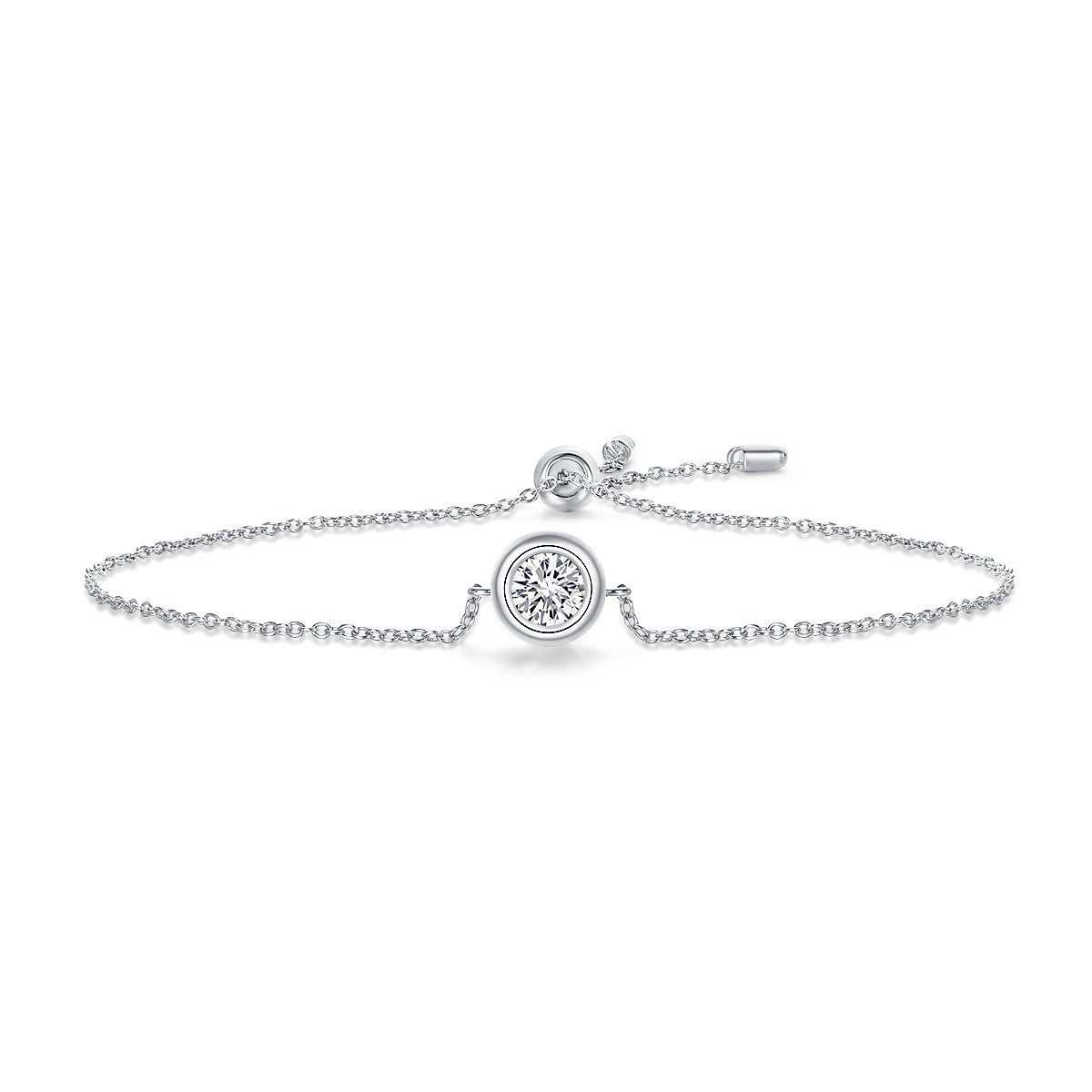 S925 Silver Women's Bracelet with Mosonite
