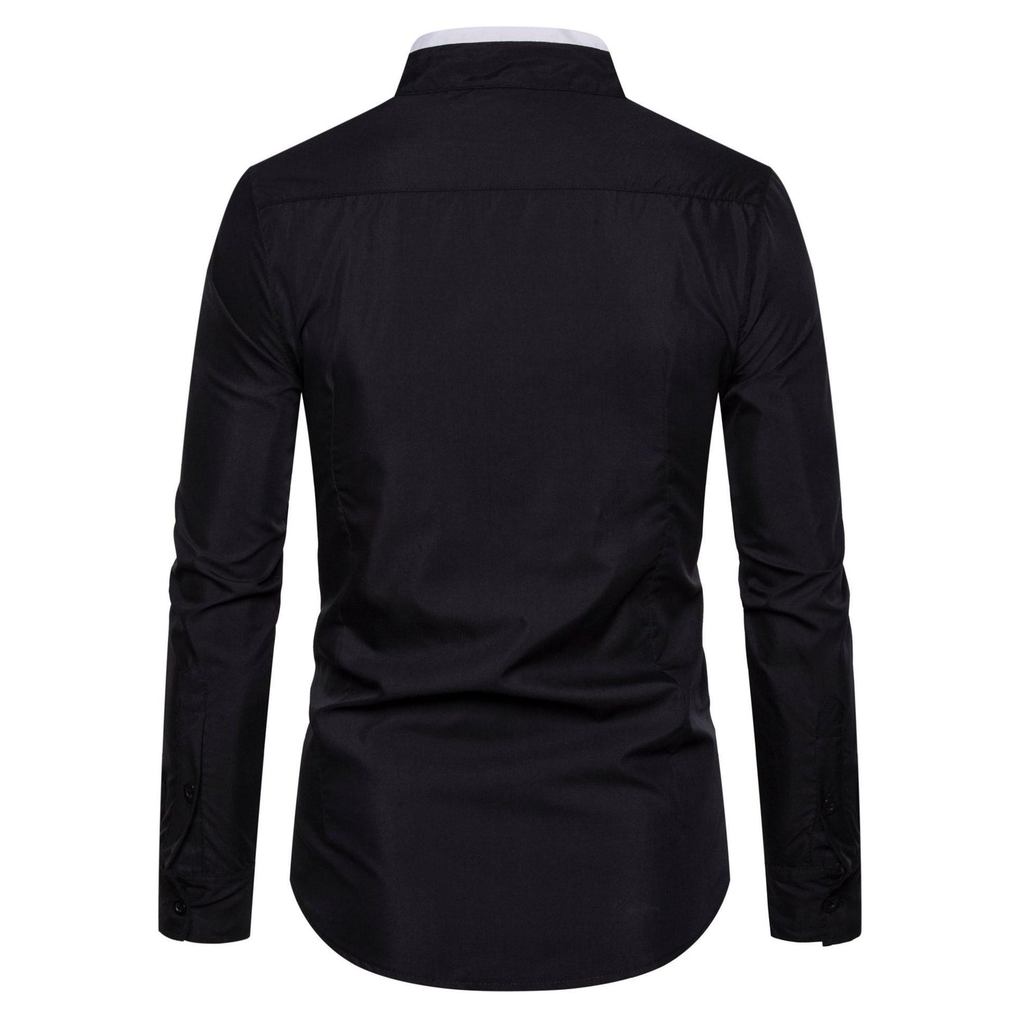 Men's Oversized Casual Shirt with Contrasting Collar