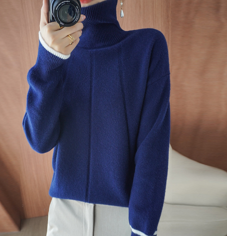 Women's Thickened Wool Sweater - Korean Style Knit Top