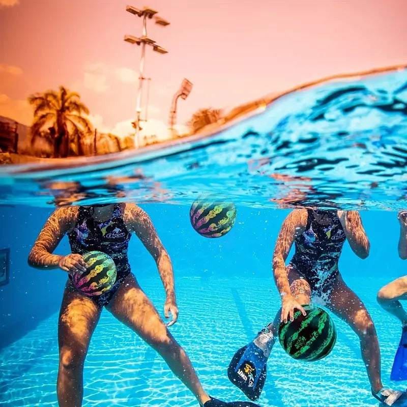 20cm Rainbow Watermelon Ball - Inflatable Toy Racket