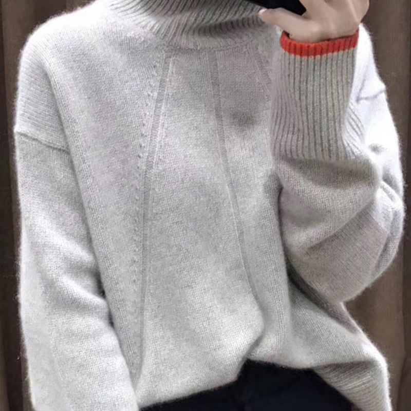 Women's Thickened Wool Sweater - Korean Style Knit Top
