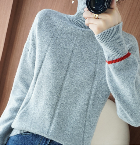 Women's Thickened Wool Sweater - Korean Style Knit Top