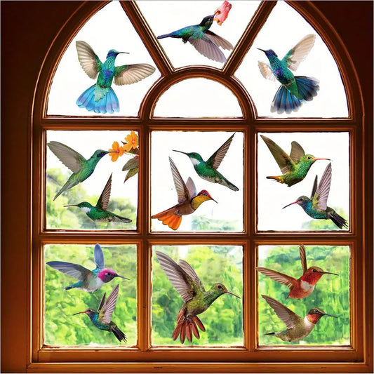 9 Hummingbird Wall Stickers for Window Decoration